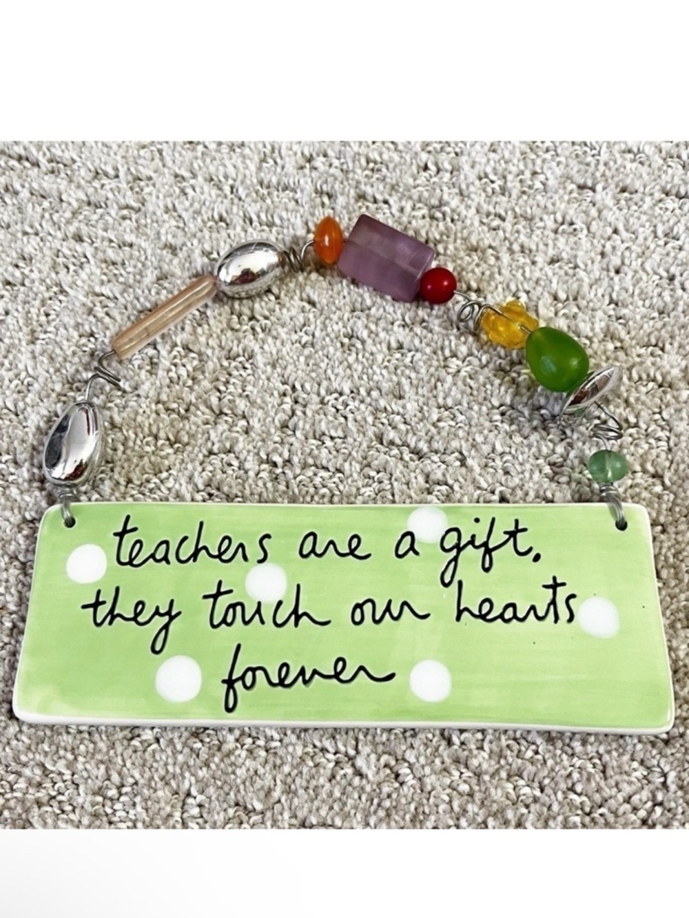 Department 56 Teachers are a Gift They Touch Our Hearts Forever Plaque Magsamen